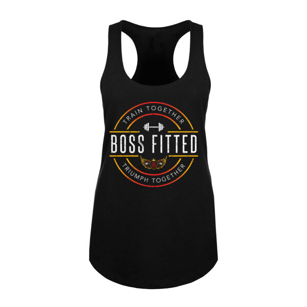 CIRCLE BADGE - WOMEN'S FITTED TANK TOP - $EJG86Z$ Thumbnail