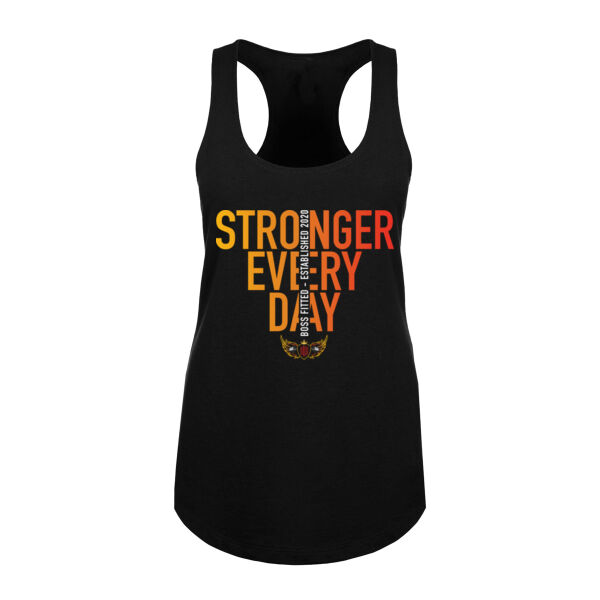 STRONGER EVERY DAY - WOMEN'S FITTED TANK TOP - $S94T83$ Thumbnail